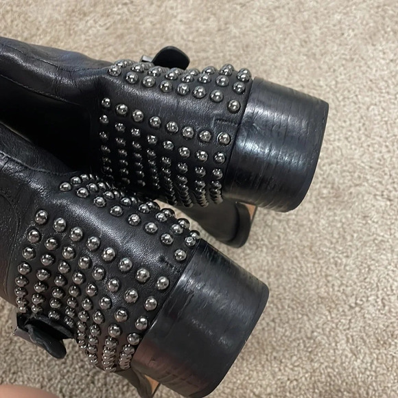 Vince Camuto Signature WARIS Moto Boots BLACK GUNMETAL - Picture 11 of 13